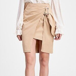 Anthropologie en Saison High Waist Front Buckle Mini Midi Skirt - NWT